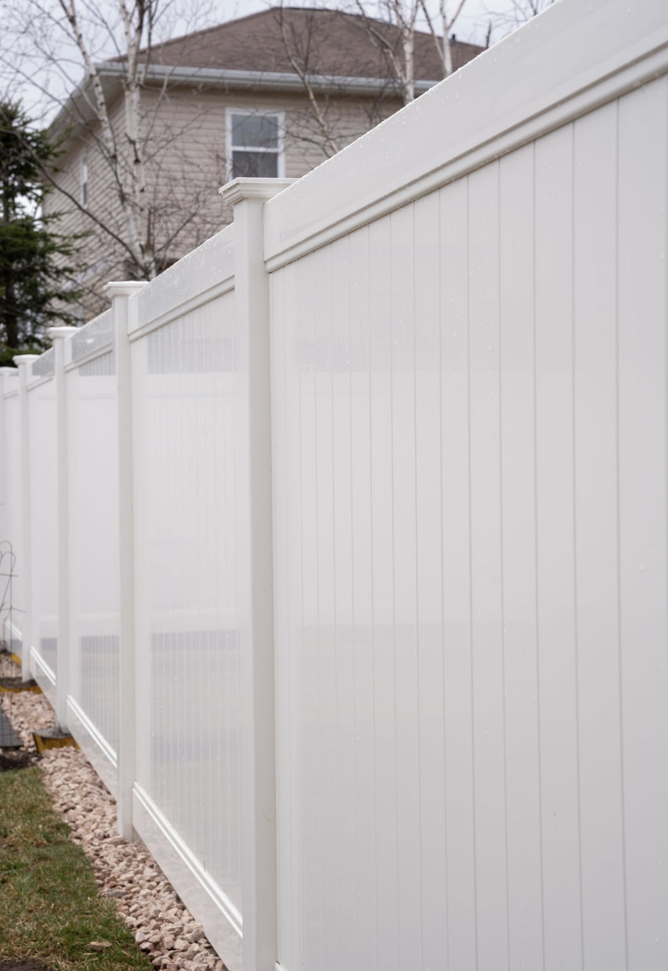 Finished fence installation by Universal Landscaping